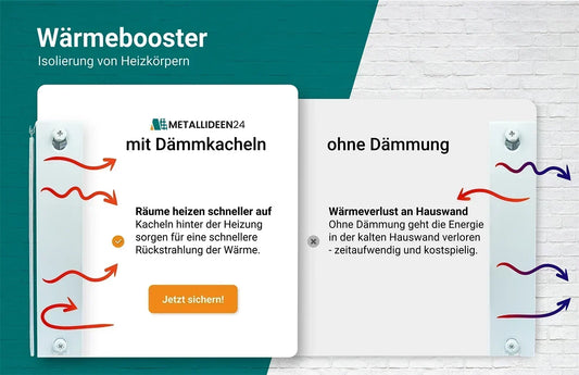 Vorteile von Dämmkacheln grafisch dargestellt