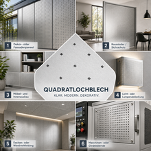 Lochblech Zuschnitt Quadratlochung (gerade) Qg 4-194, Detailansicht