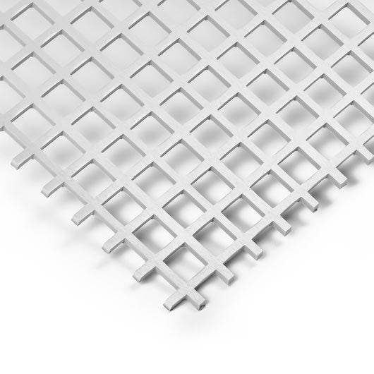 Kunststoff Lochplatte Zuschnitt Qg 10-13 aus PVC in Hellgrau