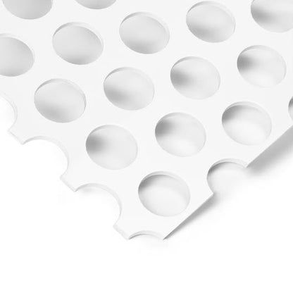 Kunststoff Lochplatte Zuschnitt Rv 20-28 aus PVC in Weiß