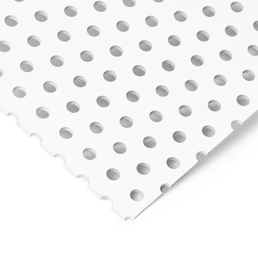 Kunststoff Lochplatte Zuschnitt Rv 6-14 aus PVC in Weiß