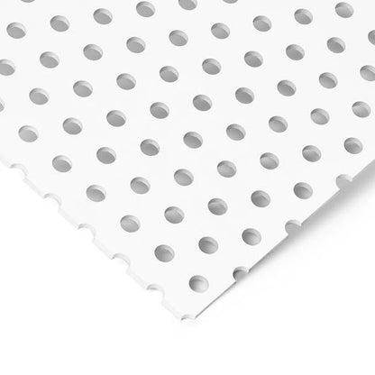 Kunststoff Lochplatte Zuschnitt Rv 6-14 aus PVC in Weiß