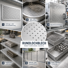 Lochblech Zuschnitt Rundlochung (gerade) Rg 4,5-15, Detailansicht